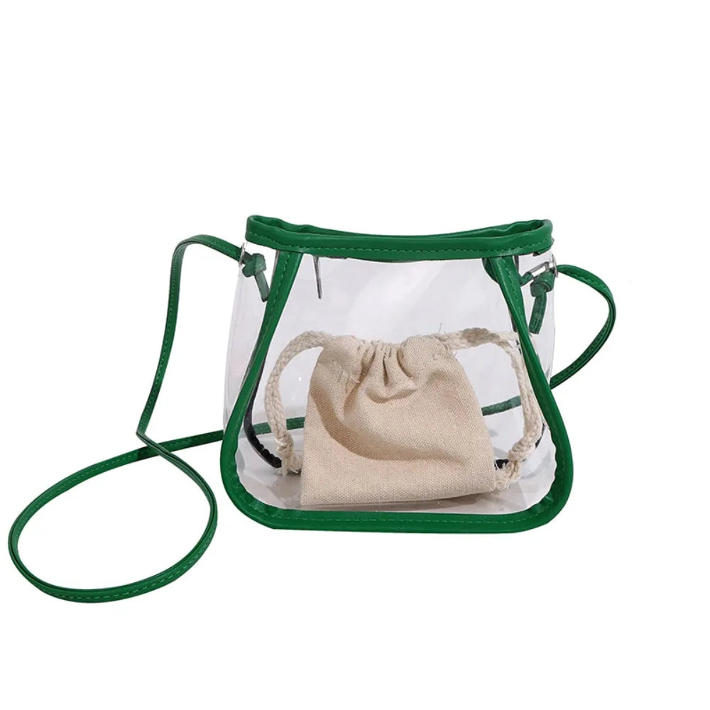 Creative 2-in-1 Clear Crossbody Bag | Portable Waterproof PVC Shoulder Tote (Casual Women's Commuting Bag) Luxegan