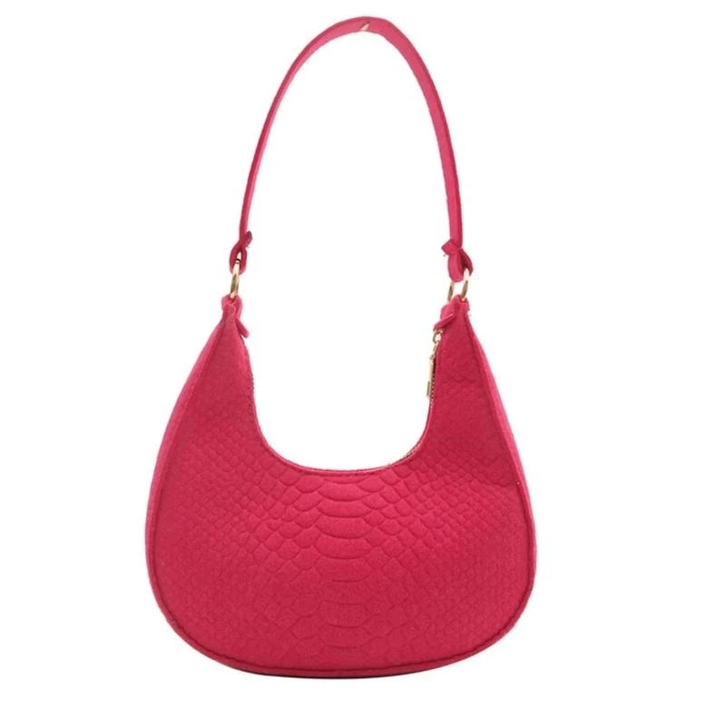 PU Leather Solid Hobo Bag | Soft Fashion Armpit Shoulder Bag Luxegan