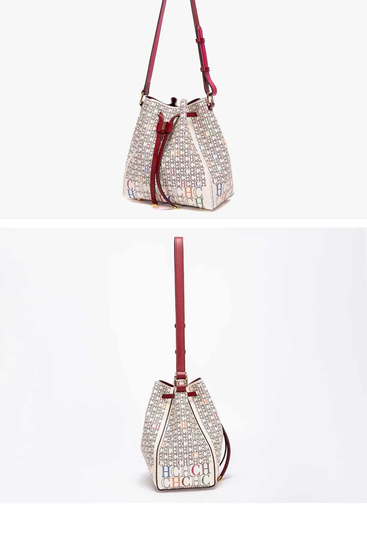 Classic Printed Bucket Bag | Soft PVC Designer Shoulder Handbag Luxegan