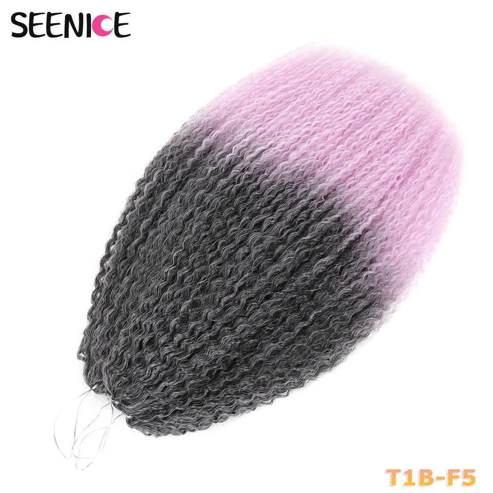 Afro Kinky Curly Crochet Braiding Hair Extensions – Ombre Synthetic Braids for Women | 20 & 28 - view 24
