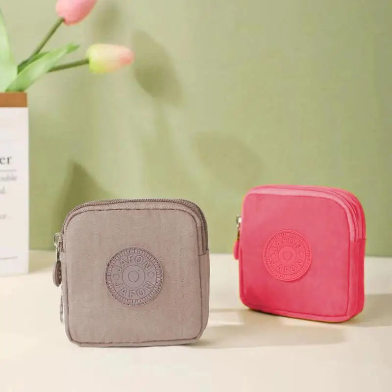 Wear-resistant Canvas Nylon Money Coin Purse | Durable Waterproof Wallet with Key Ring & Credit Card Holder Luxegan