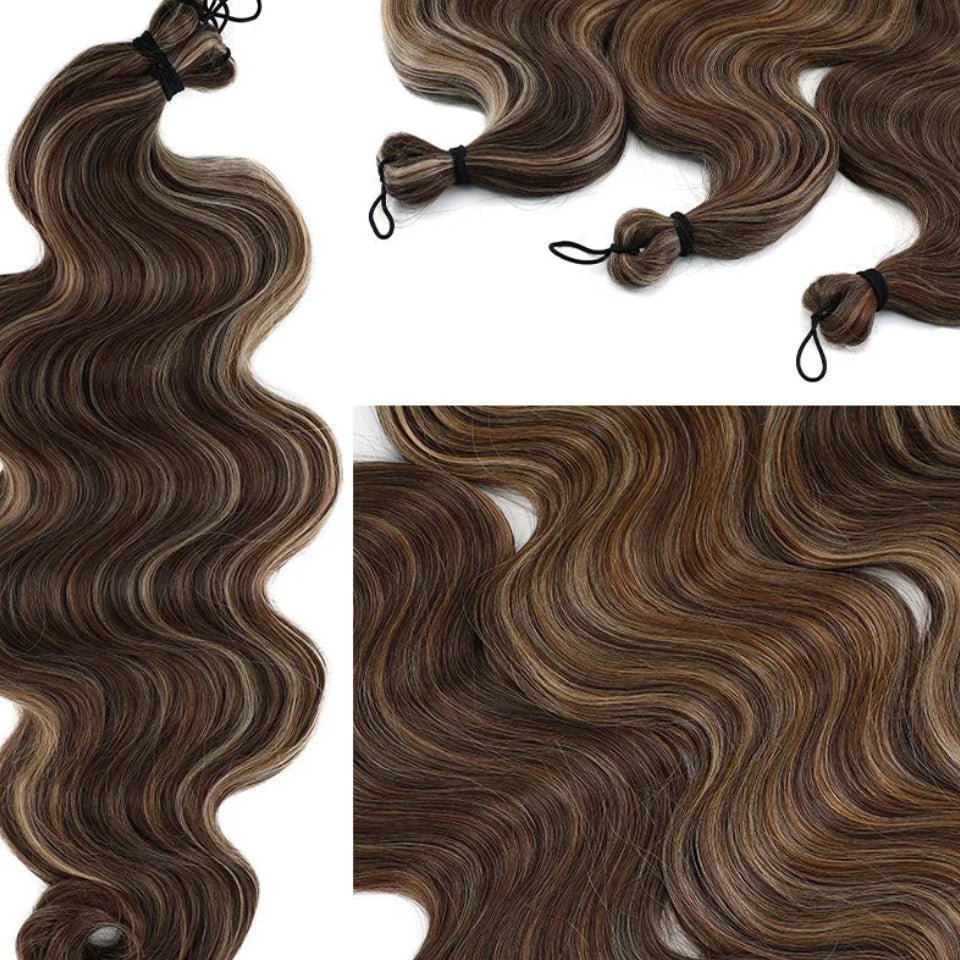 26 Inch Synthetic Loose Deep Wave Crochet Hair | 300g 3-Piece Braiding Extensions Luxegan