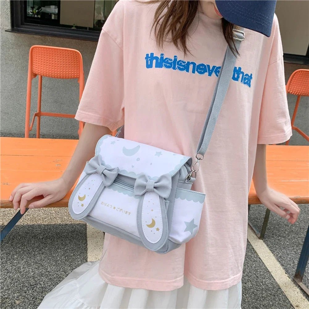 Lolita Bow Tie Shoulder Bag | Cute Rabbit Crossbody & Messenger Bag Luxegan