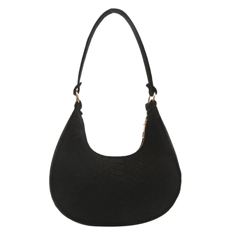 PU Leather Solid Hobo Bag | Soft Fashion Armpit Shoulder Bag Luxegan