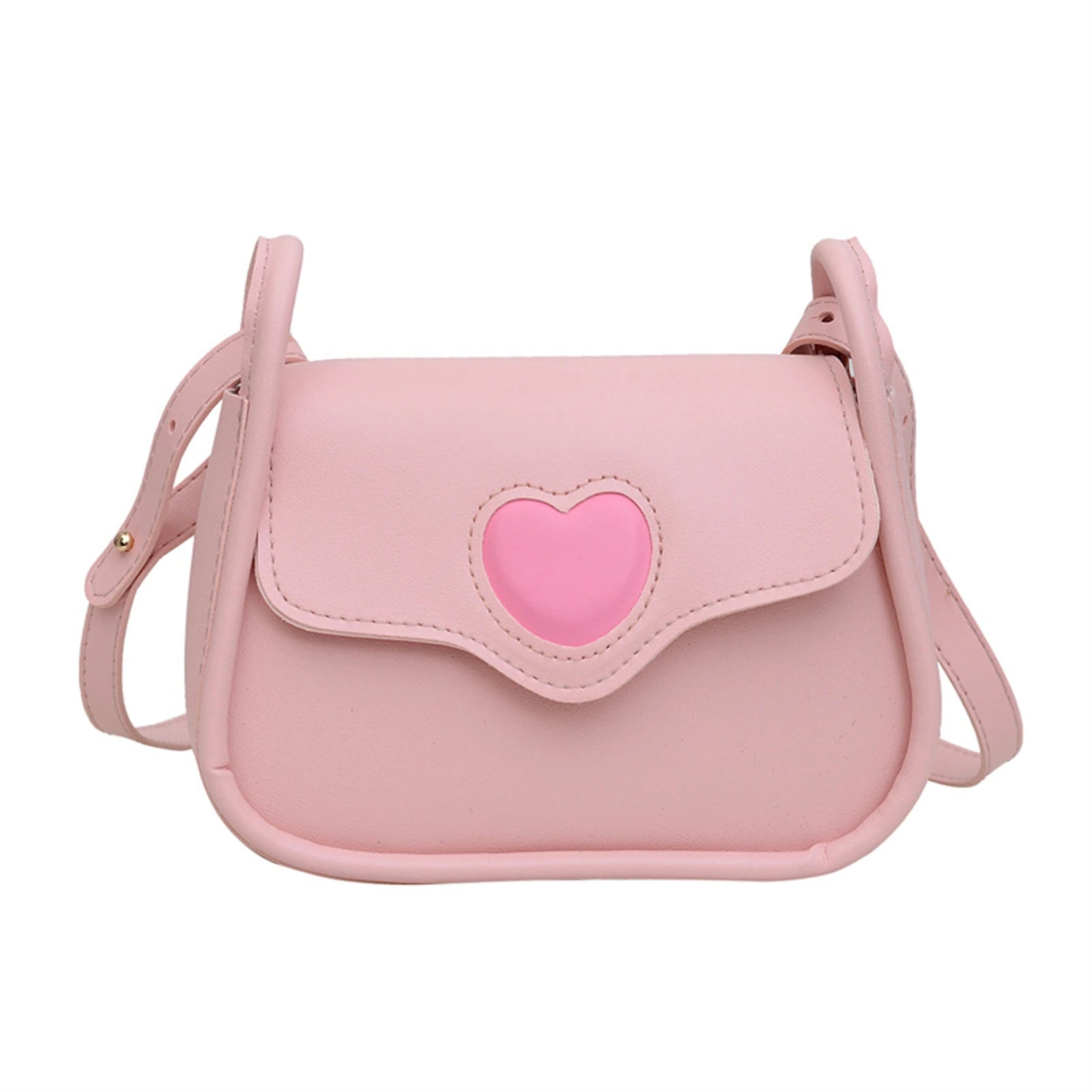 Retro Saddle Messenger Bag | PU Leather Underarm Handbag with Love Buckle Luxegan