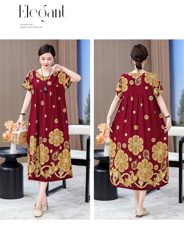 New 2025 Women Dress Female Casual short Sleeve cotton Dresses loose solid Vintage Sweet Clothing Vestidos  vestido verano