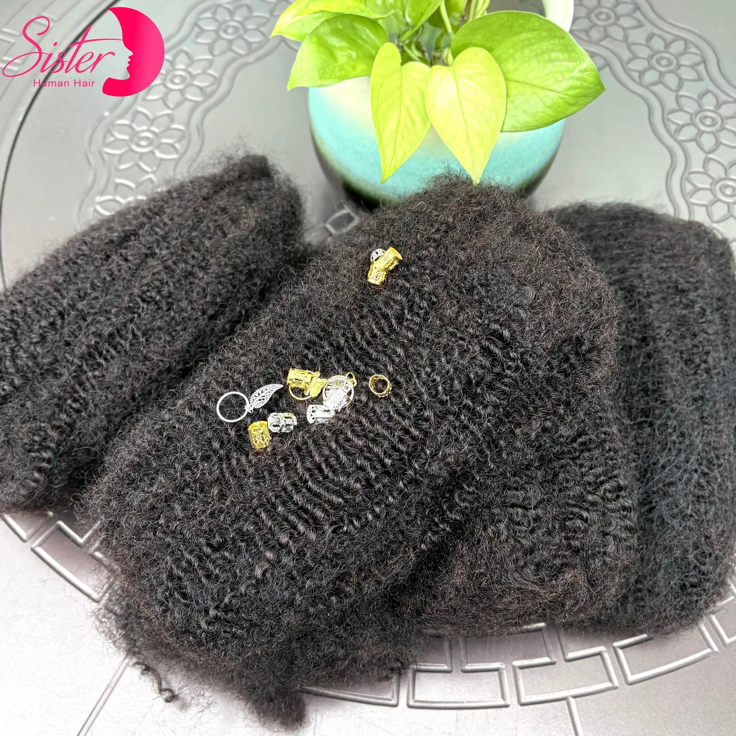 4C Afro Kinky Human Hair Bulk | Locs, Twists & Braids Extensions | 10-18in