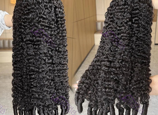 12A Burmese Curly Wig | Sophisticated 13x6 HD Transparent Full Frontal | Elegant "Spiral Pixie Curls" 100% Virgin Human Hair | "Dignified" 18–34 Inch High-Density Remy Wig for Radiant Versatile Styling Luxegan