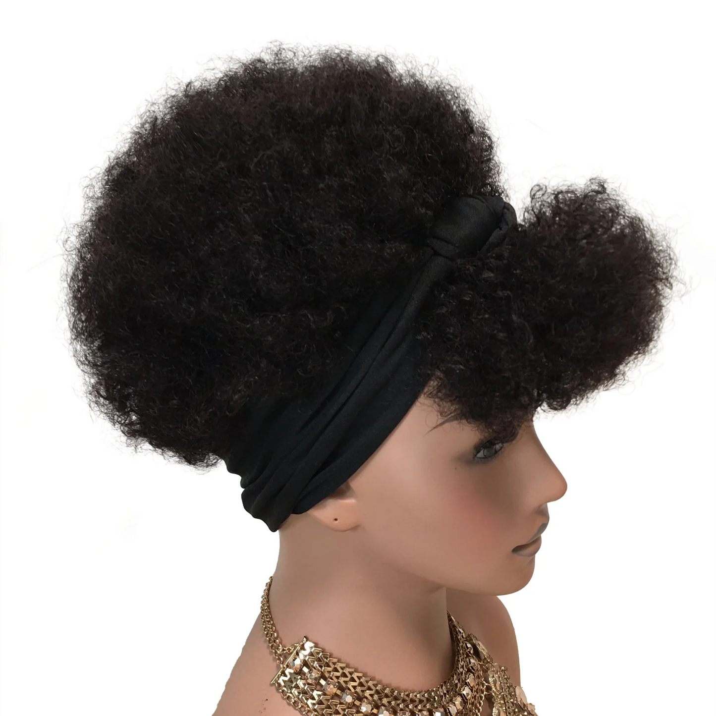 4 Inch Kinky Curly Human Hair Wig | Short Wig with Bangs Luxegan