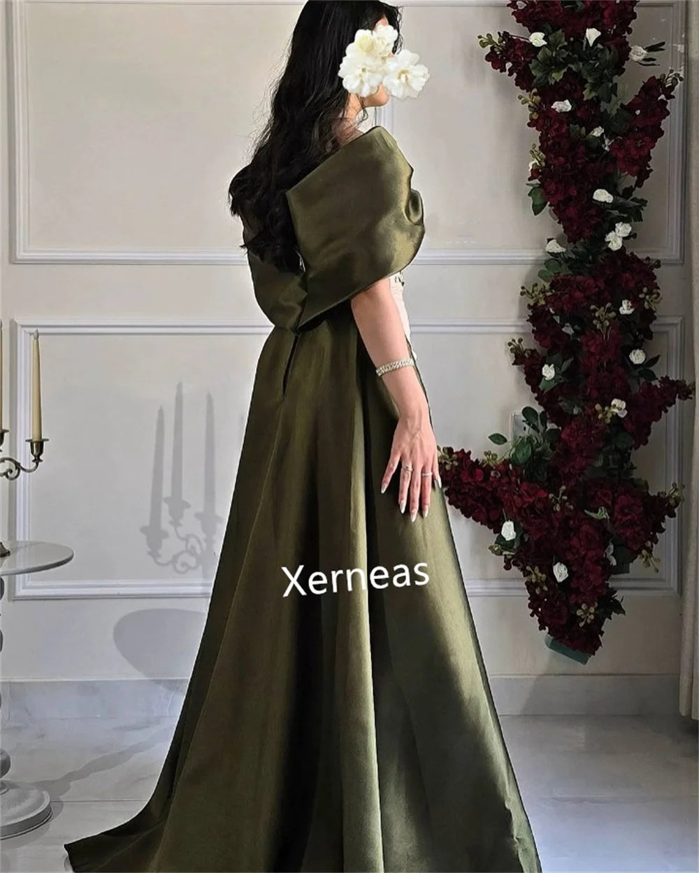 Customized Jersey Beading Off-the-shoulder Straight Long Dresses Bespoke Occasion Evening Elegant Party Sparkle High Quality