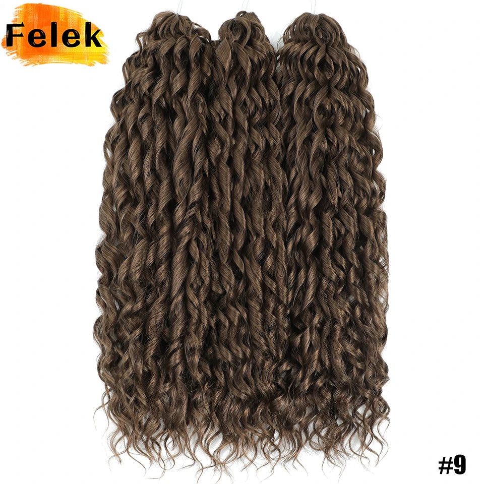 Jessica Hair Deep Wavy Twist Crochet Hair 22 Inch | 100G | 54 Colors | 3 Packs/Lot