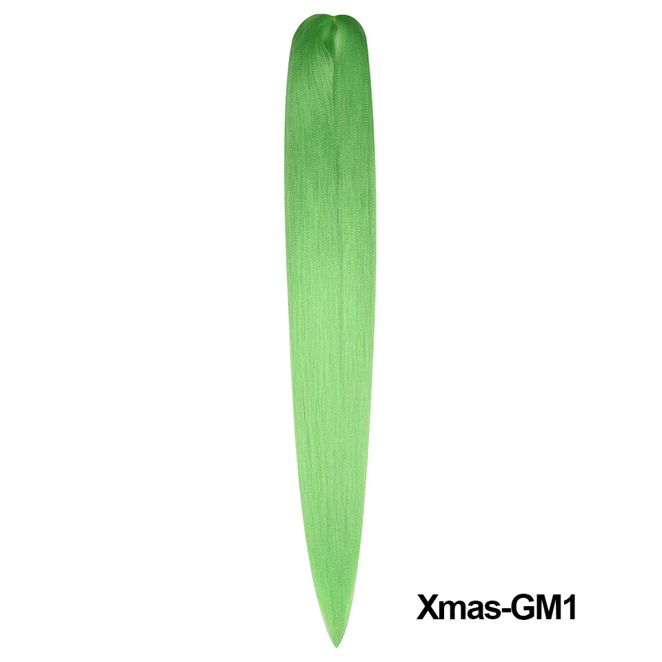 Christmas Kanekalon Jumbo Braid Hair Extensions | Yaki Straight | 1 Strand