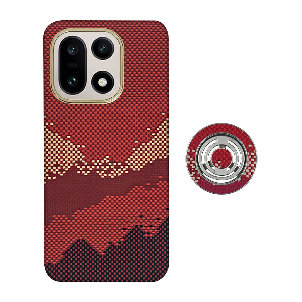 Para funda de teléfono OnePlus 15 de fibra de aramida Kevlar, carcasa dura de fibra de carbono ultradelgada y ligera, cubierta protectora magnética para negocios