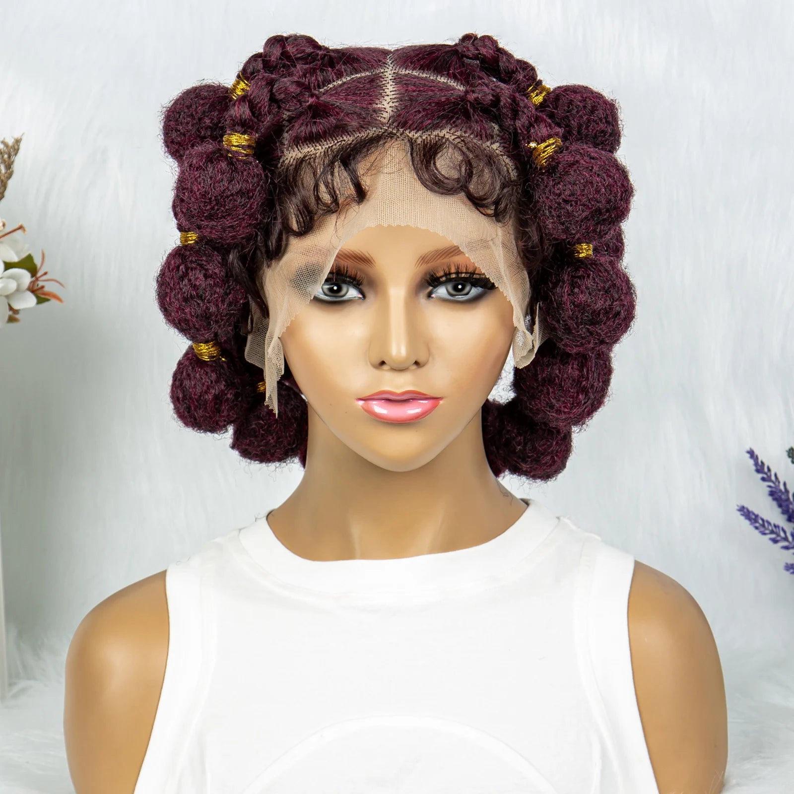 KIMA HD Full Lace Bantu Knot Braids Wig | Knotless Box Braids 
Luxegan