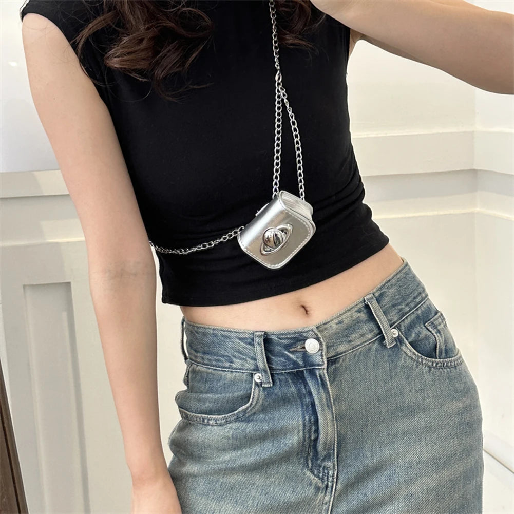 Mini Decor Coin Purses | PU Leather Novelty Chain Bag & Small Waist Bag Luxegan