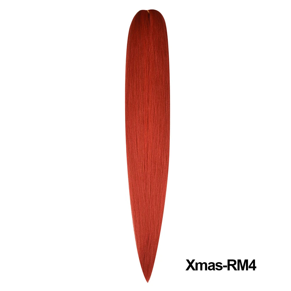 Christmas Kanekalon Jumbo Braid Hair Extensions | Yaki Straight | 1 Strand