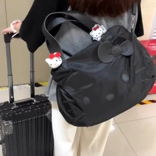 Hello Kitty Travel Storage Bags | Sanrio Luggage Bags & Suitcase Hanging Bag (Handbags, Fashion Satchel, Portable Tote, Backpacks) Luxegan