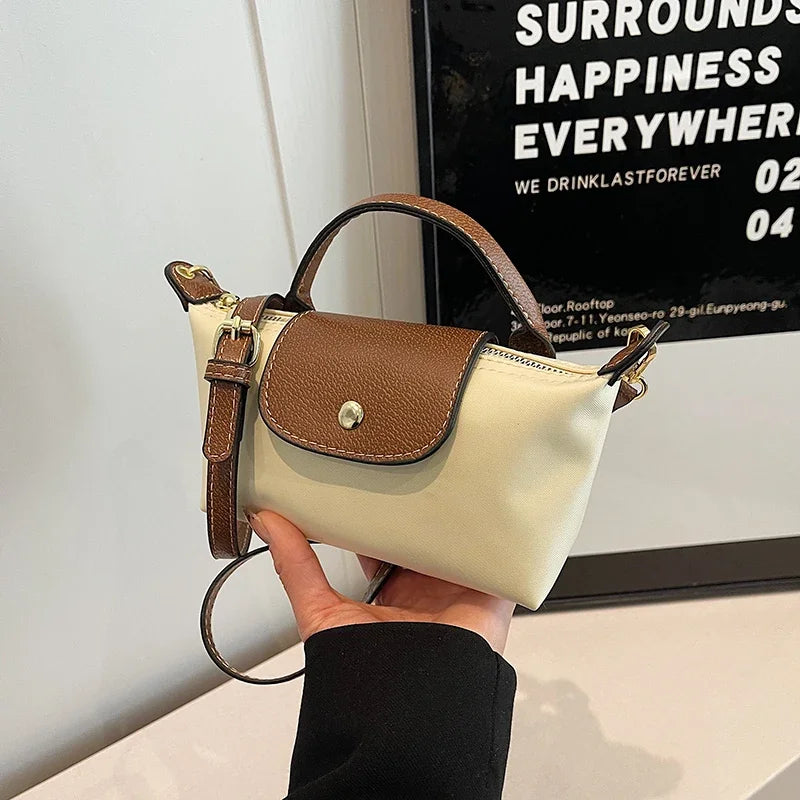 Mini Colorblock Shoulder Bag | Casual & Versatile Zipper Handbag Luxegan