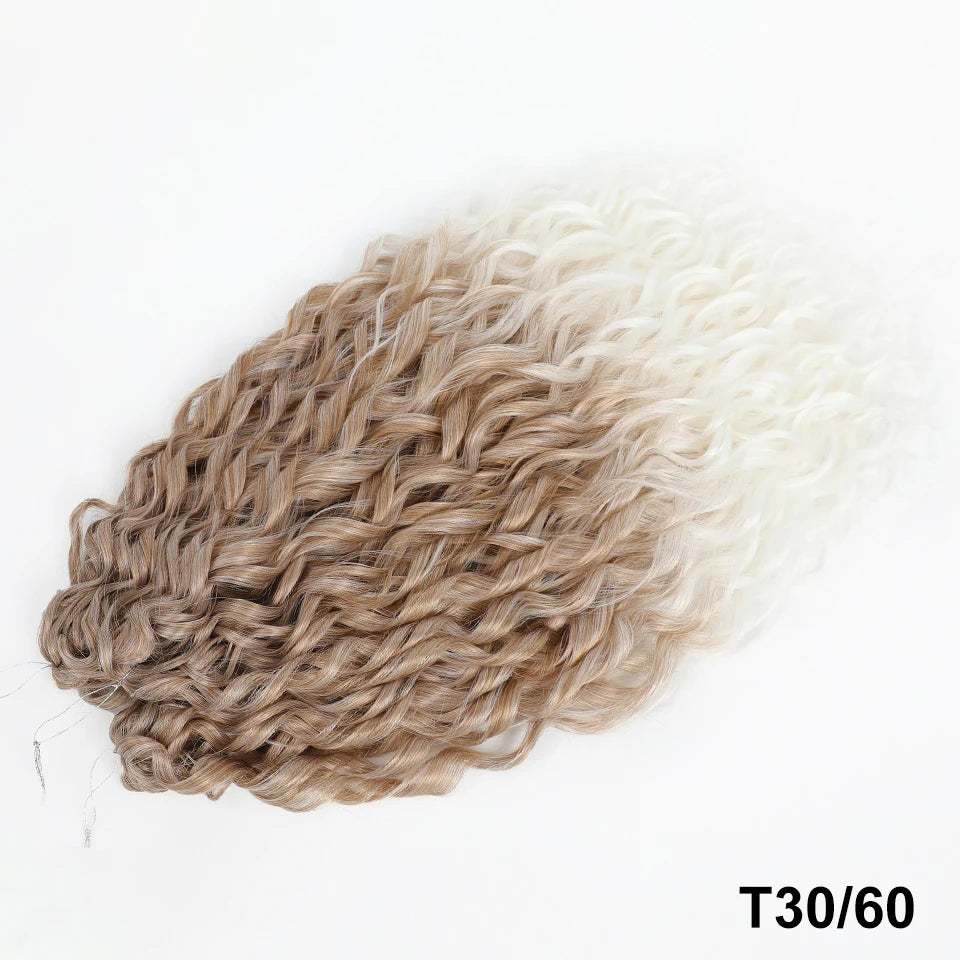 Jessica Curls Crochet Braiding Hair | Synthetic Water Wave Twist Hair 22 Inch | 53 Colors