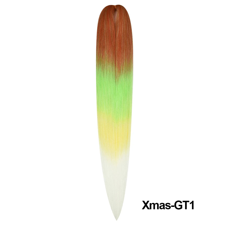 Christmas Kanekalon Jumbo Braid Hair Extensions | Yaki Straight | 1 Strand