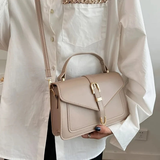 Fashionable Minimalist Crossbody Bag | Top Handle & Flap Purse Luxegan