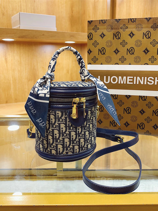 Lightweight Fabric Shoulder Bag | Letter Design & Detachable Strap Luxegan