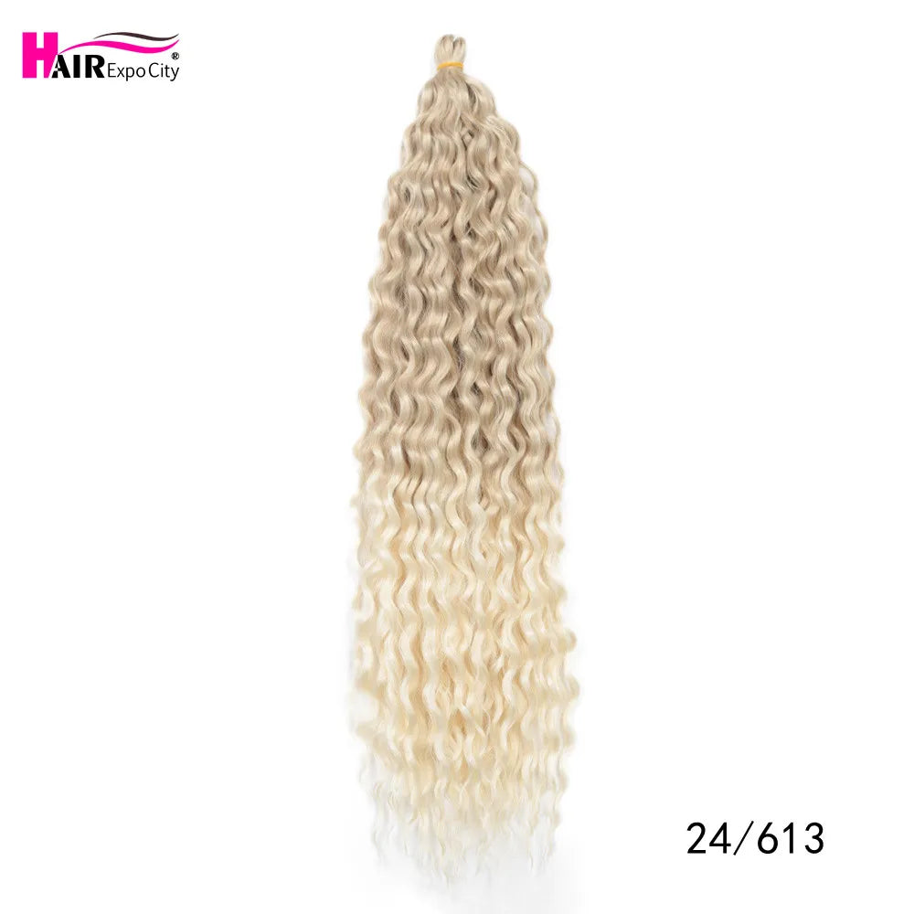 22 Inch Water Wave Twist Crochet Hair | Braiding Extensions