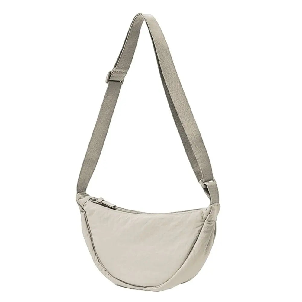 Korean Canvas Dumpling Bag | Soft Large Capacity Crossbody Hobo Luxegan