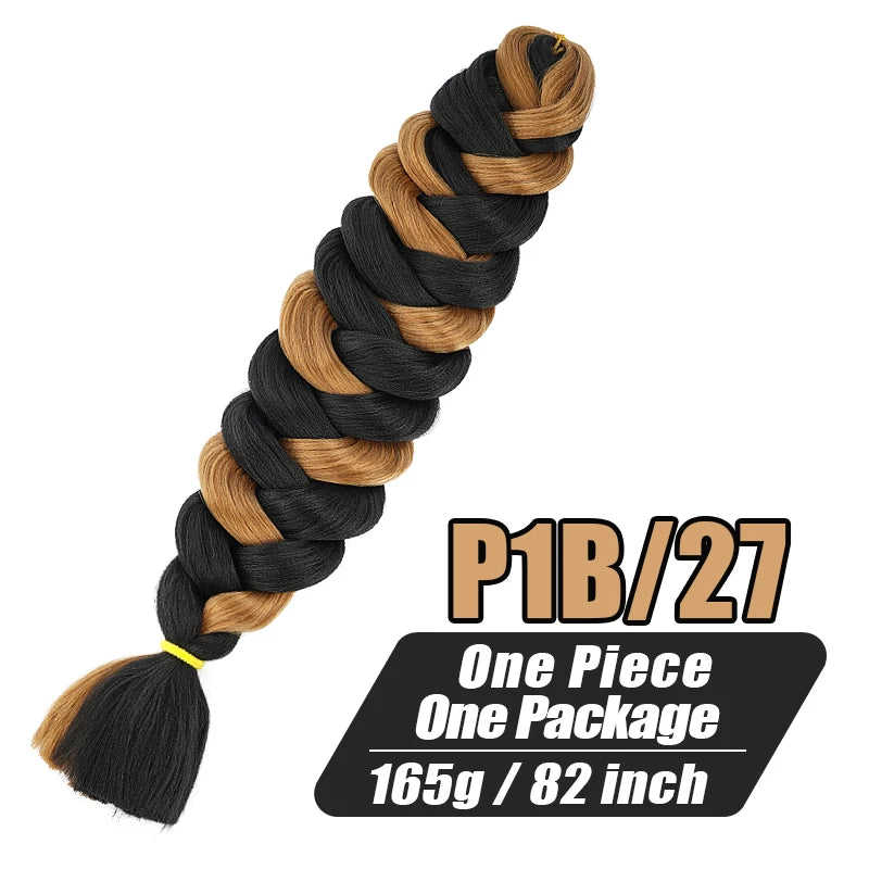 82 Inch Pre-Stretched Kanekalon Jumbo Braiding Hair – Crochet Braid Extensions for Black Women Luxegan