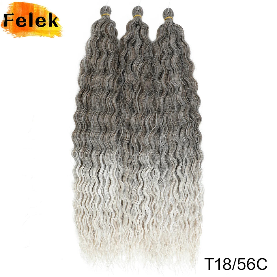 Ariel Curls Crochet Braiding Hair | Water Wave Synthetic Braid Extensions