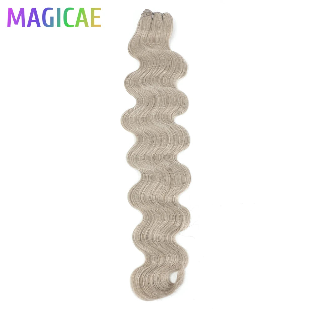High-Temperature Synthetic Body Wave Hair Extensions – 26 & 30 Inch | Piano & Ombre Colors - view 45
