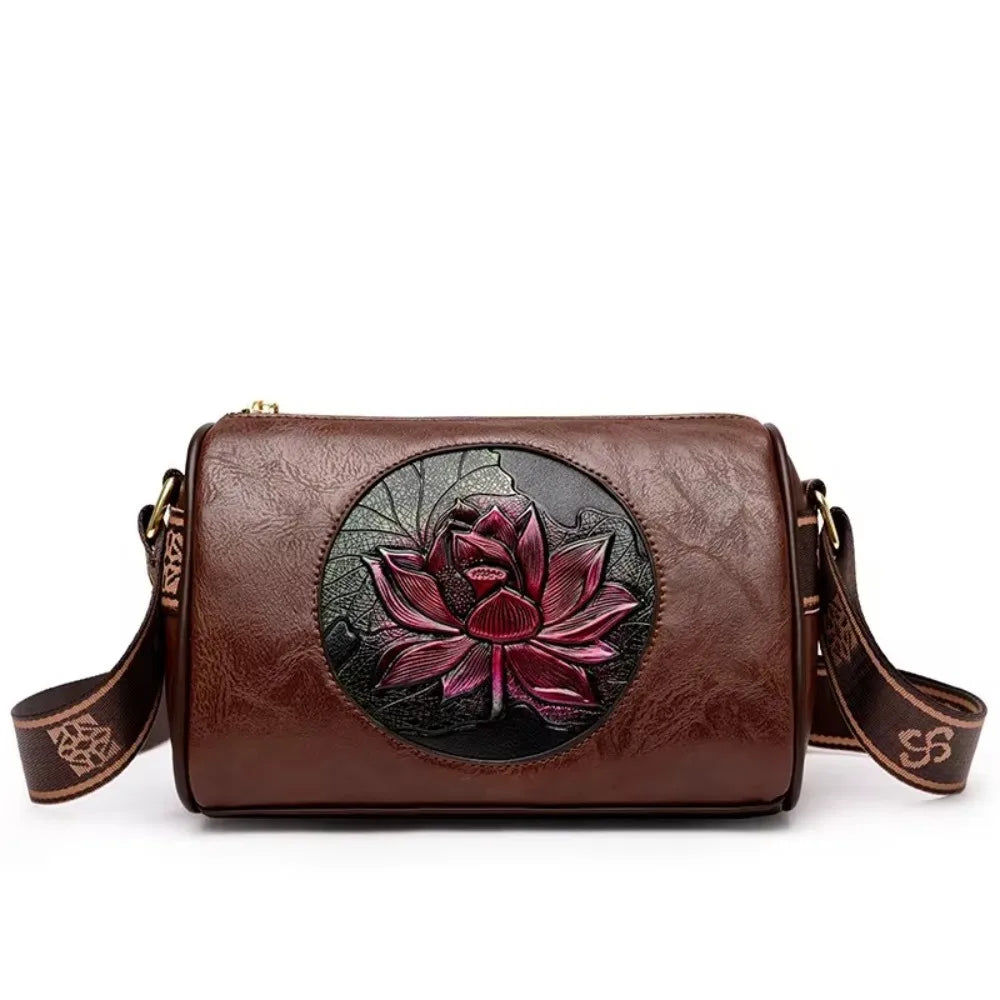 High-Quality Casual Women's Handbag | Print Solid Color Crossbody Bag & Soft Leather Shoulder Bag Luxegan