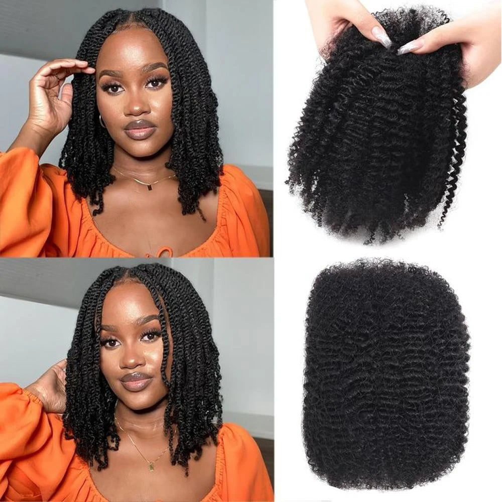 Afro Kinky Bulk Human Hair for Dreadlocks & Loc Repair | Brazilian Hair Braiding Twist Extensions - view 7