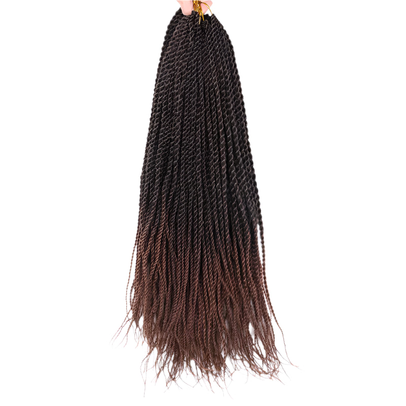 Full Star 30 Strand Pre-Twist Crochet Braids | Senegalese Twist | Ombre Luxegan