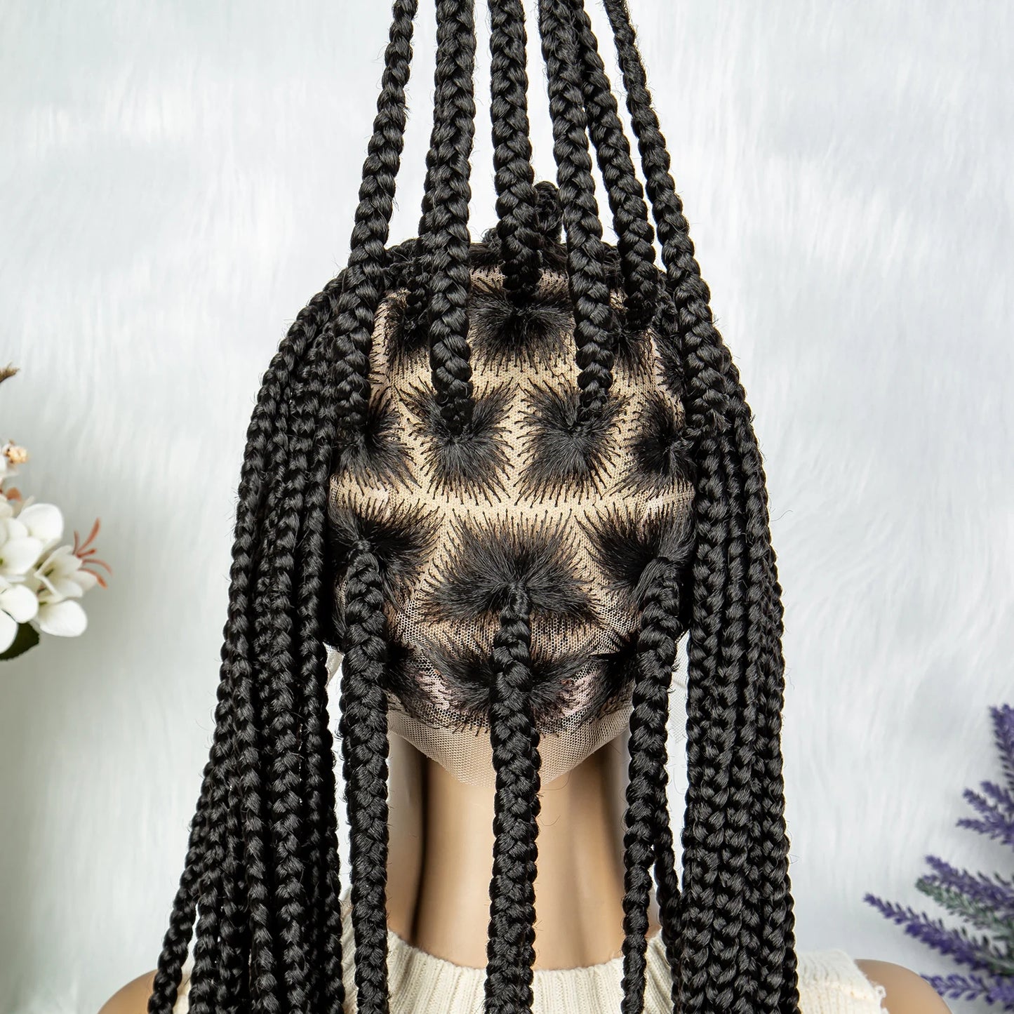 KIMA HD Full Lace Cornrow Braided Wig for Black Women Luxegan