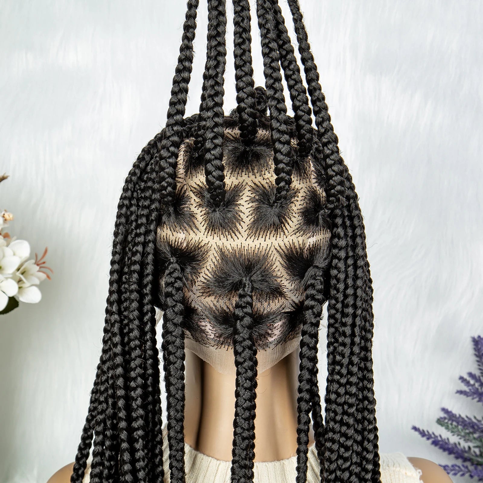 KIMA HD Full Lace Cornrow Braided Wig for Black Women Luxegan