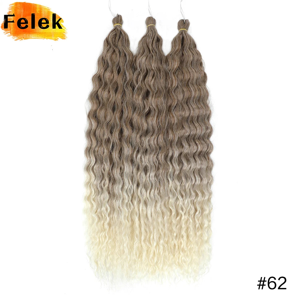 Ariel Curls Crochet Braiding Hair | Water Wave Synthetic Braid Extensions