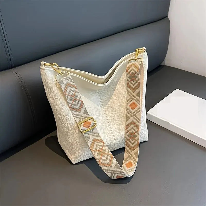 Simple Large-capacity PU Leather Crossbody Bag | Fashion Soft Texture Shoulder Handbag Luxegan