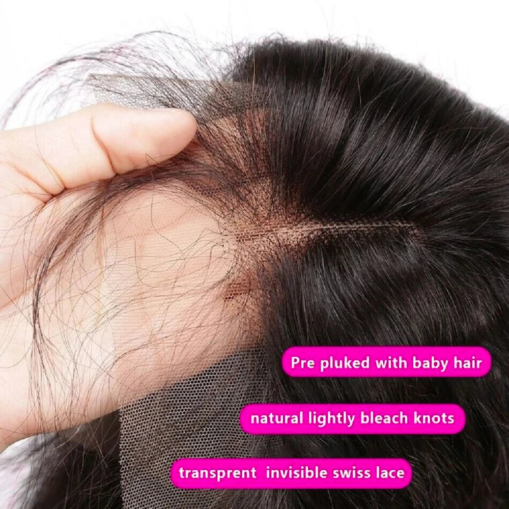 Straight & Body Wave HD Transparent Lace Frontal | 13x4 & 4x4 Lace Closure | Pre-Plucked Human Hair Luxegan
