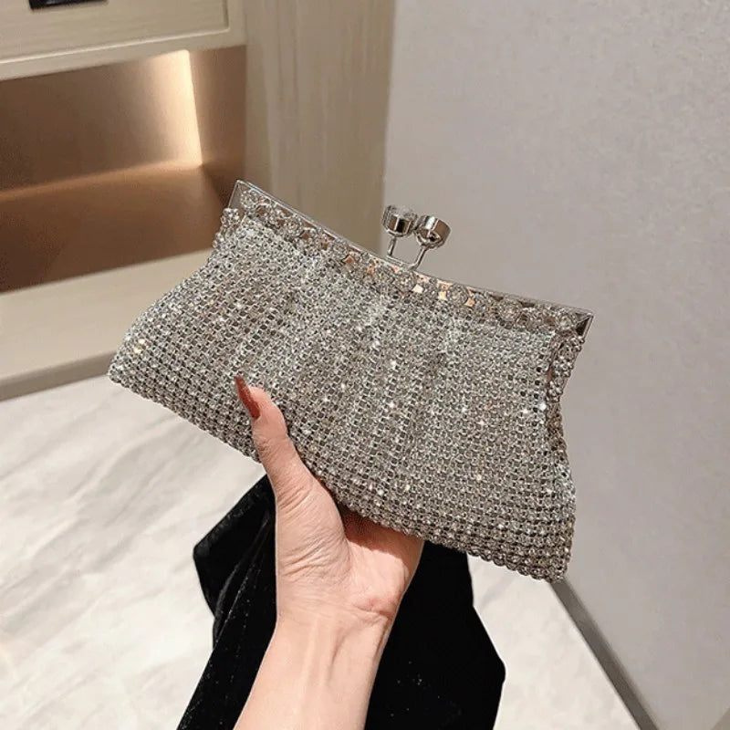 Luxury Rhinestone Evening Clutch Bag | Wedding & Party Handbag Luxegan