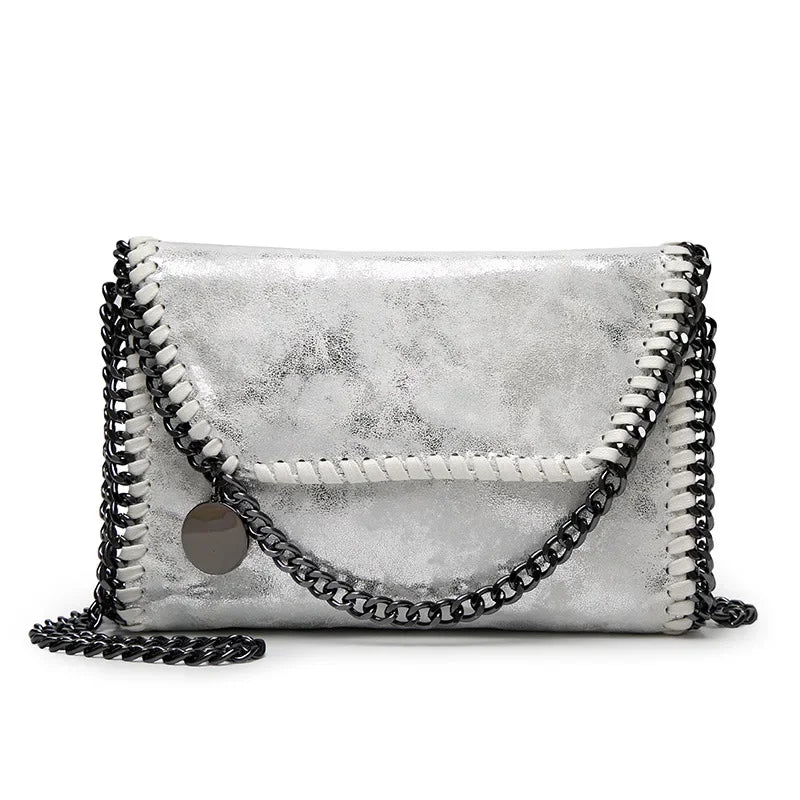 New Women’s Casual Chain Shoulder Bag | Trendy Faux Suede Small Flap Messenger | Vintage Crossbody Clutch Luxegan