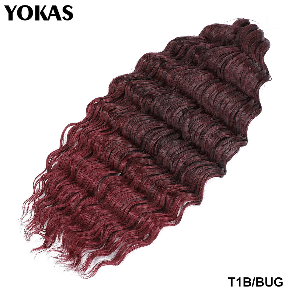 24 Inch Synthetic Anna Curl Crochet Hair | Pre-Looped Deep Wave