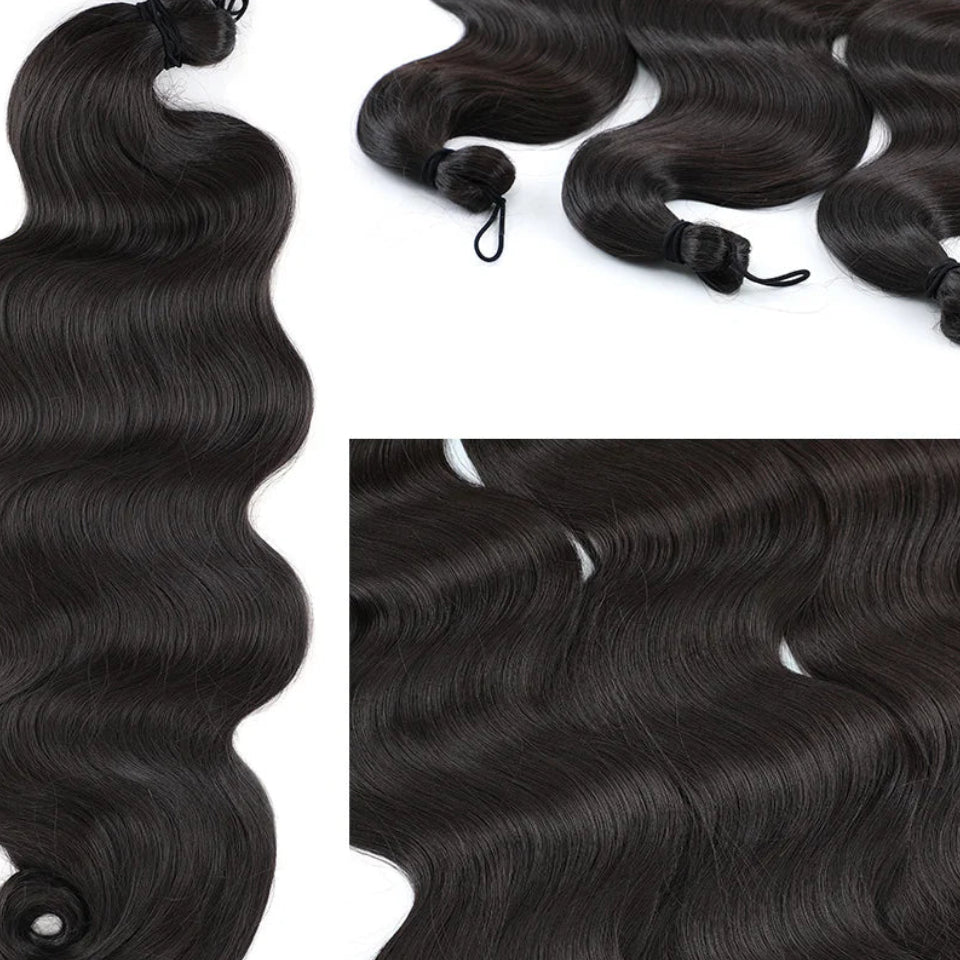 26 Inch Synthetic Loose Deep Wave Crochet Hair | 300g 3-Piece Braiding Extensions Luxegan
