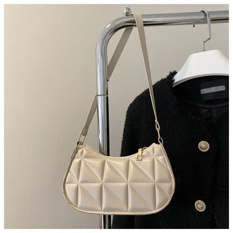 Mini Fashion Female Underarm Shopping Bag Retro Casual Women Totes | Shoulder Bags Female Leather Solid Color Handbag for Women Luxegan