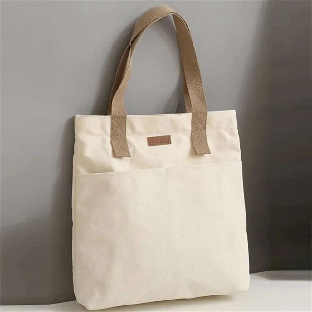 Structured Canvas Commuter Tote | Unisex Large Capacity Handbag Luxegan
