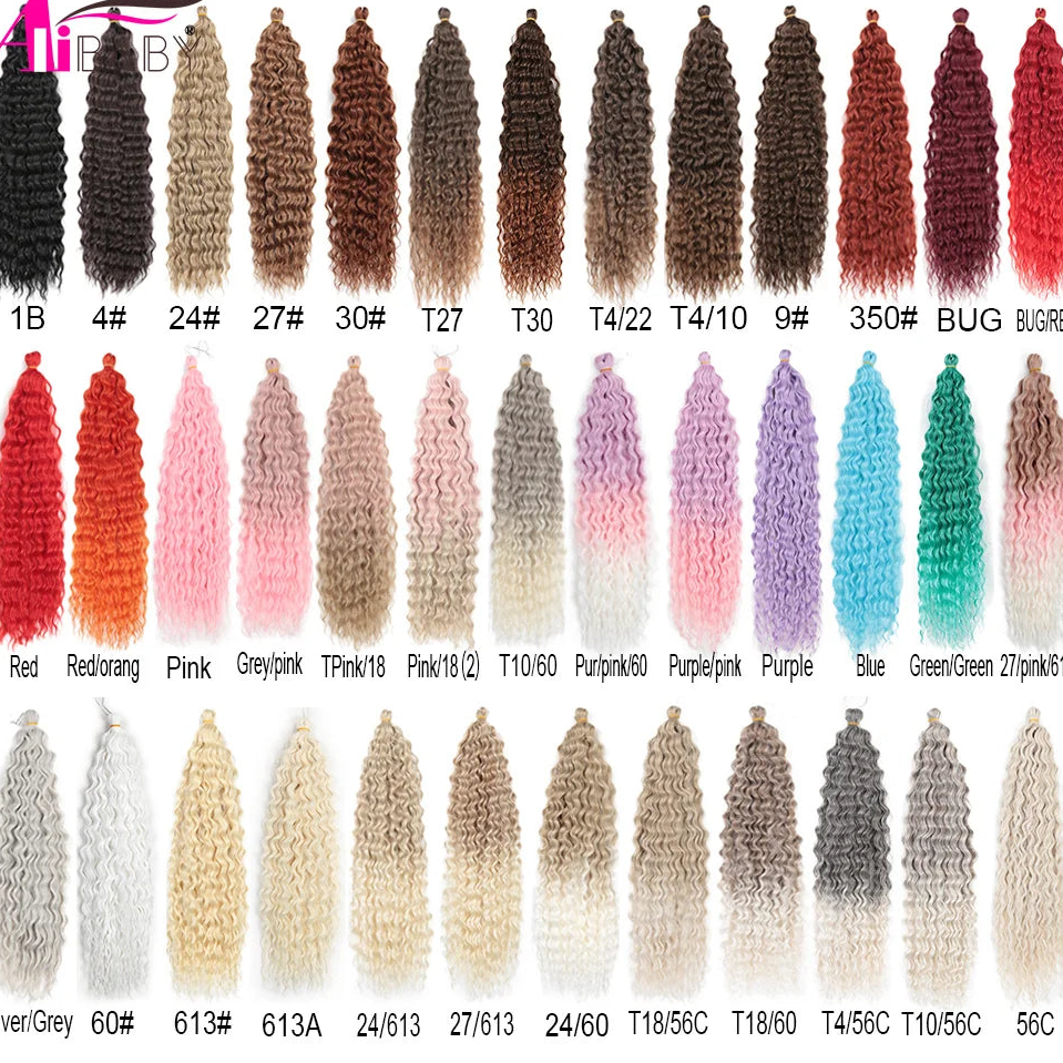 Ariel Curl Crochet Hair 22in – Ocean Wave Ombre Braiding Hair | 100g | 38 Colors | 1 or 3 Pcs - view 2