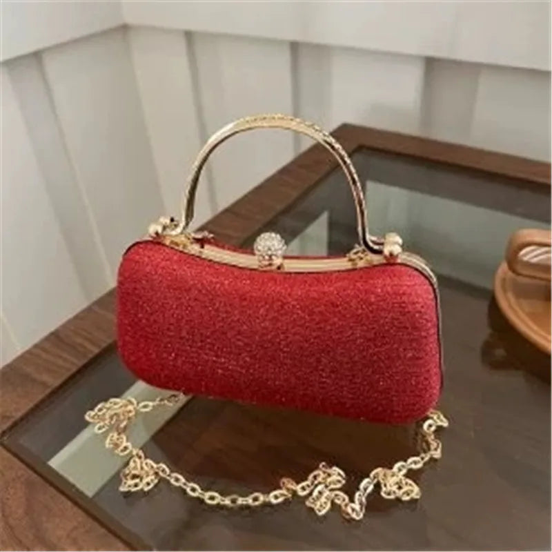 Luxury Shiny Rhinestone Chain Evening Bag | Perfect for Formal Events Luxegan
