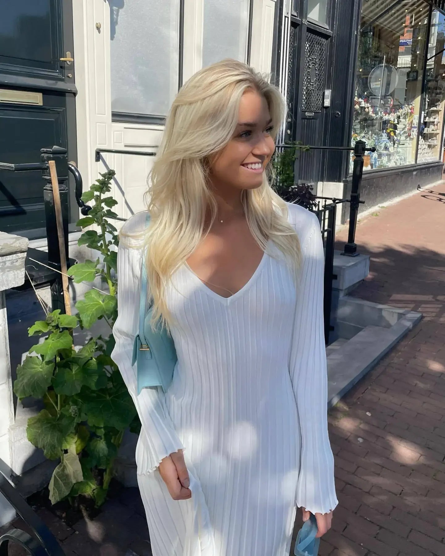 Knitted Patchwork Lace-Up Long Dress | Sophisticated Slim Fit Ankle-Length Gown | Elegant "Butterfly Sleeve" Silhouette | "Dignified" High-Stretch Pullover Dress for Radiant Versatile Autumn Styling Luxegan