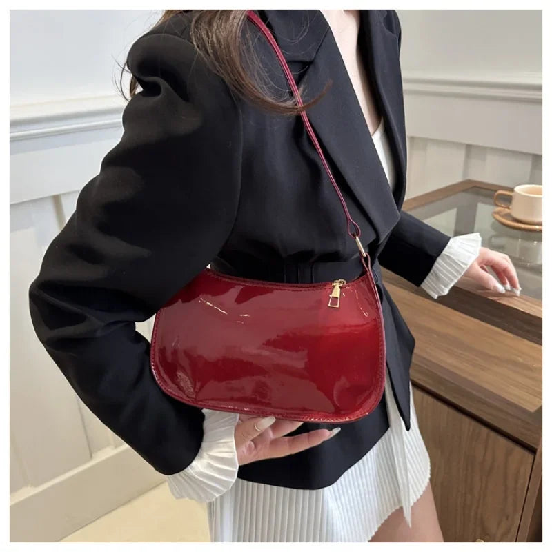 Spring Trendy Women's Solid Color Shoulder Bag | Versatile Small Square Design Luxegan