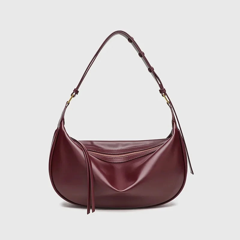 Dumpling Crescent Armpit Bag | Large Capacity Shoulder & Crossbody Handbag Luxegan